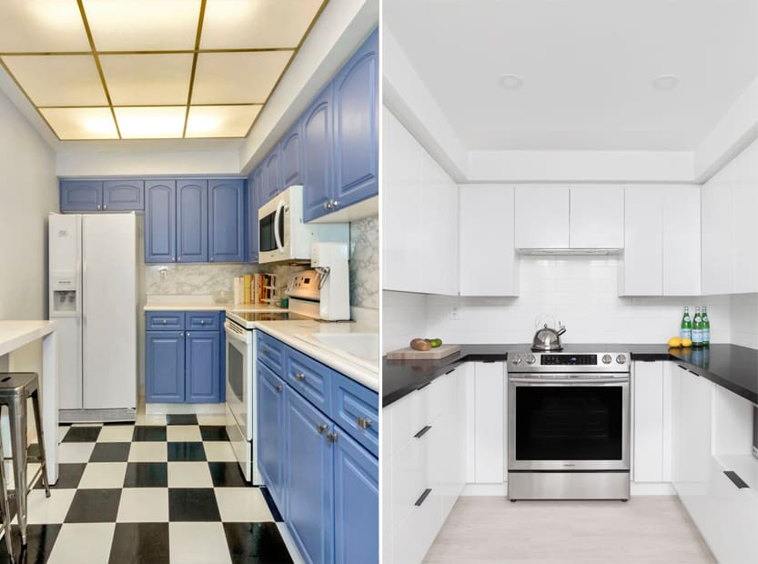 before and after kitchen