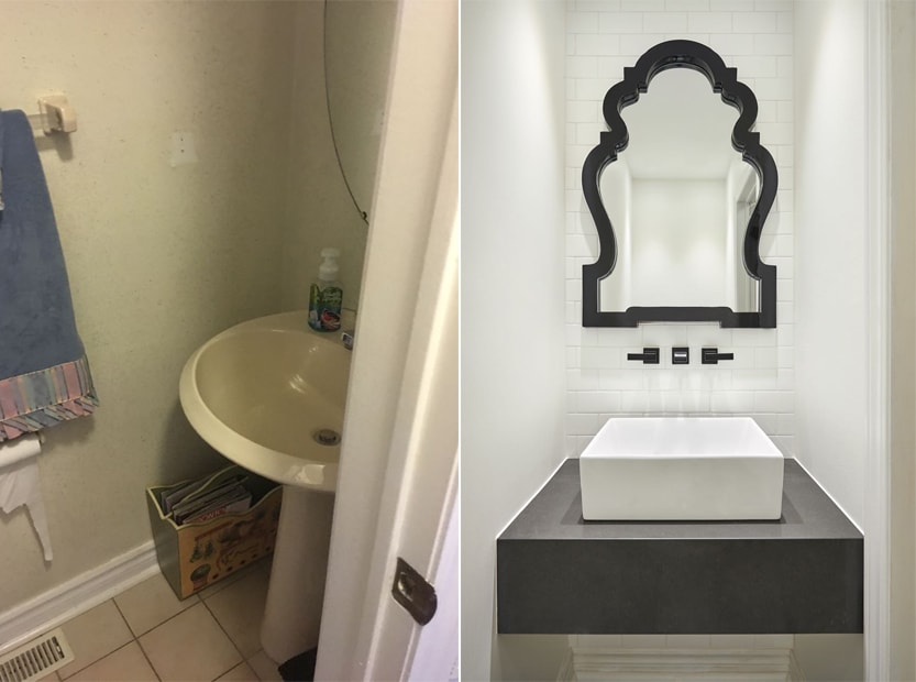 before and after bathroom